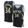 Milwaukee Bucks Giannis Antetokounmpo Fanatics Fast Break Replica Player Jersey - Statement Edition - Black
