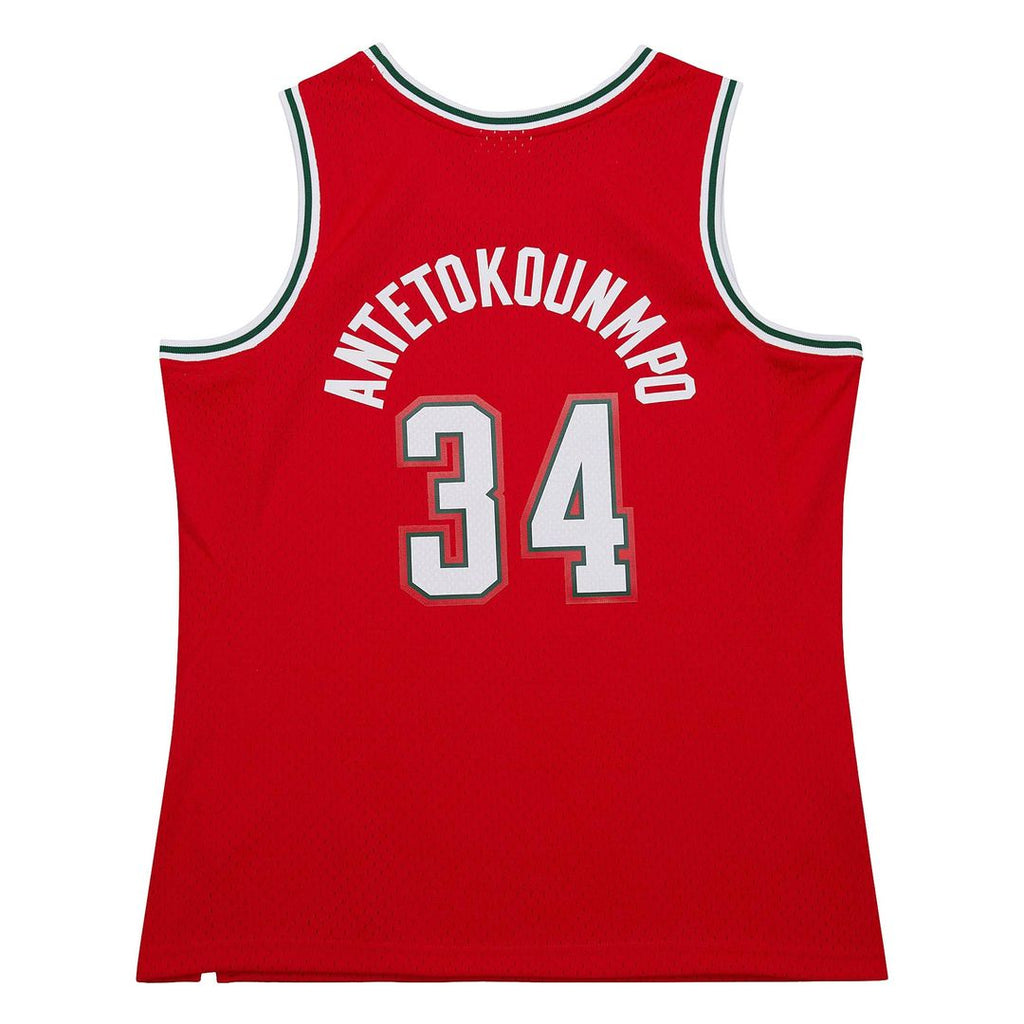 Milwaukee Bucks Giannis Antetokounmpo Mitchell & Ness 2013/14 Hardwood Classics Swingman Jersey - Hunter Green