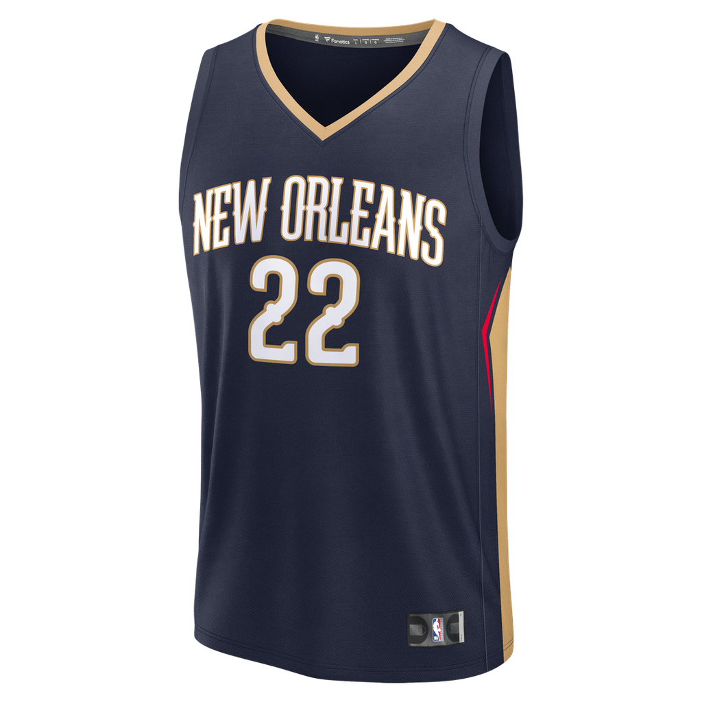 New Orleans Pelicans Derik Queen Fanatics Fast Break Replica Jersey - Icon Edition - Navy