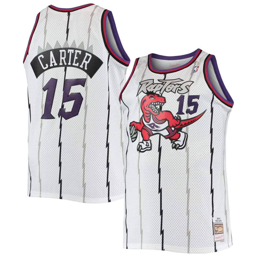 Toronto Raptors Vince Carter Mitchell & Ness 1998/99 Big & Tall Hardwood Classics Swingman Jersey - White