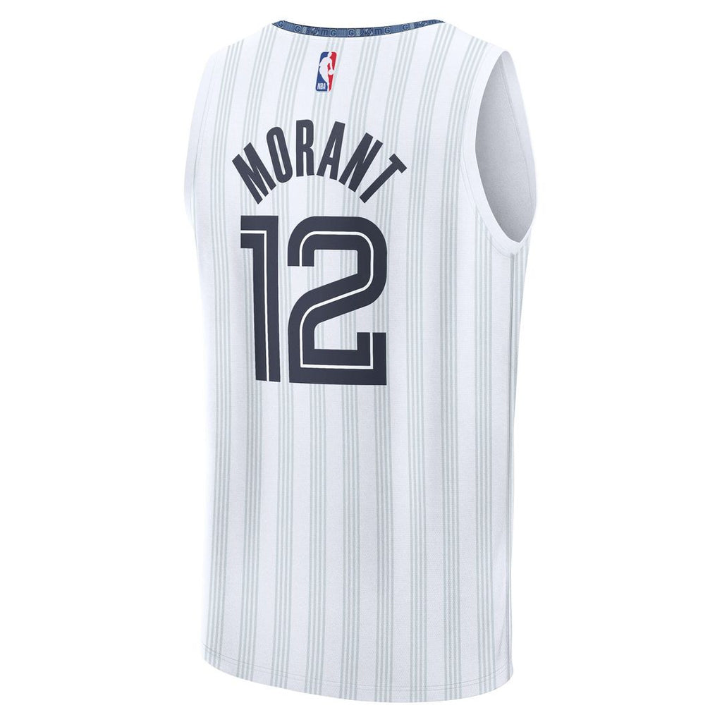 Memphis Grizzlies Ja Morant Fanatics Youth 2025/26 City Edition Fast Break Jersey - White