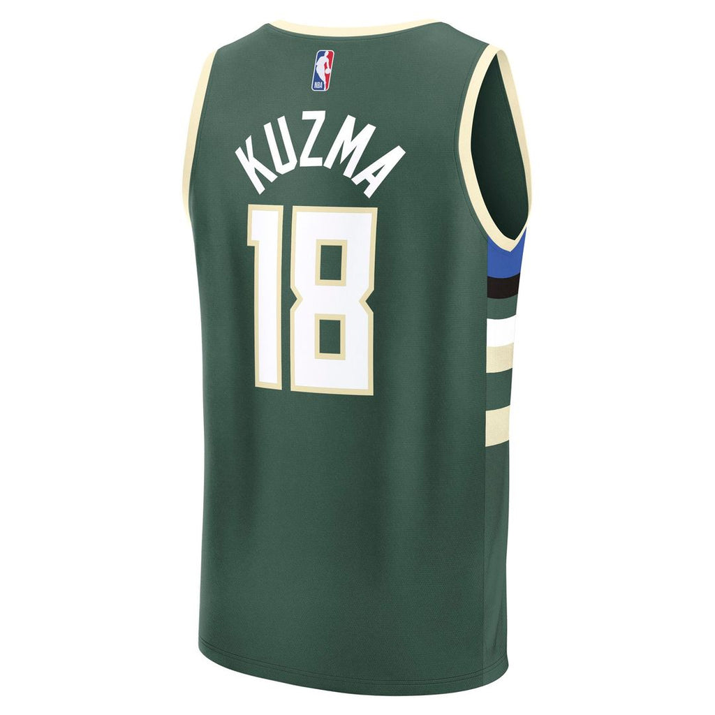 Milwaukee Bucks Kyle Kuzma Fanatics Fast Break Replica Player Jersey - Icon Edition - Hunter Green
