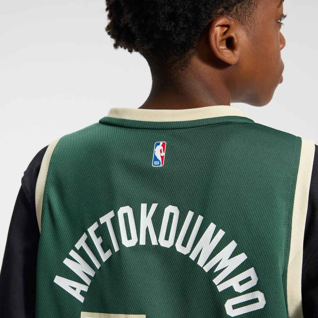 Milwaukee Bucks Giannis Antetokounmpo Fanatics Youth Fast Break Replica Player Jersey - Icon Edition - Hunter Green