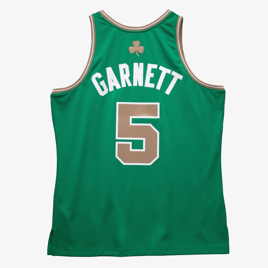 Boston Celtics Kevin Garnett Mitchell & Ness 2007 - 08 Hardwood Classics Swingman Jersey - Kelly Green