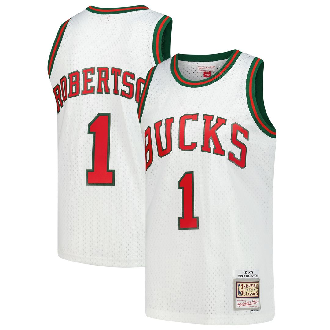 Milwaukee Bucks Oscar Robertson Mitchell & Ness 1971/72 Hardwood Classics Swingman Jersey - Green