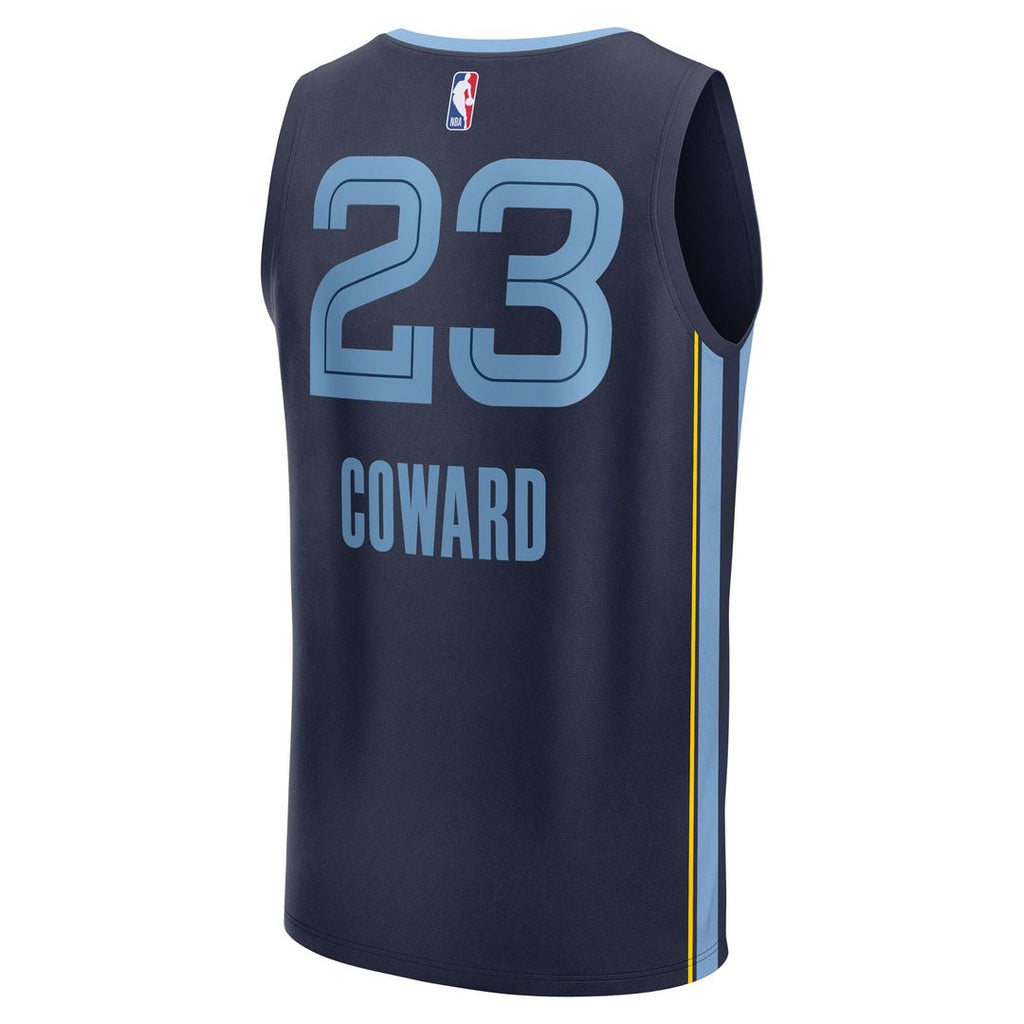 Memphis Grizzlies Cedric Coward Fanatics Youth 2025 NBA Draft First Round Pick Fast Break Replica Jersey - Icon Edition - Navy