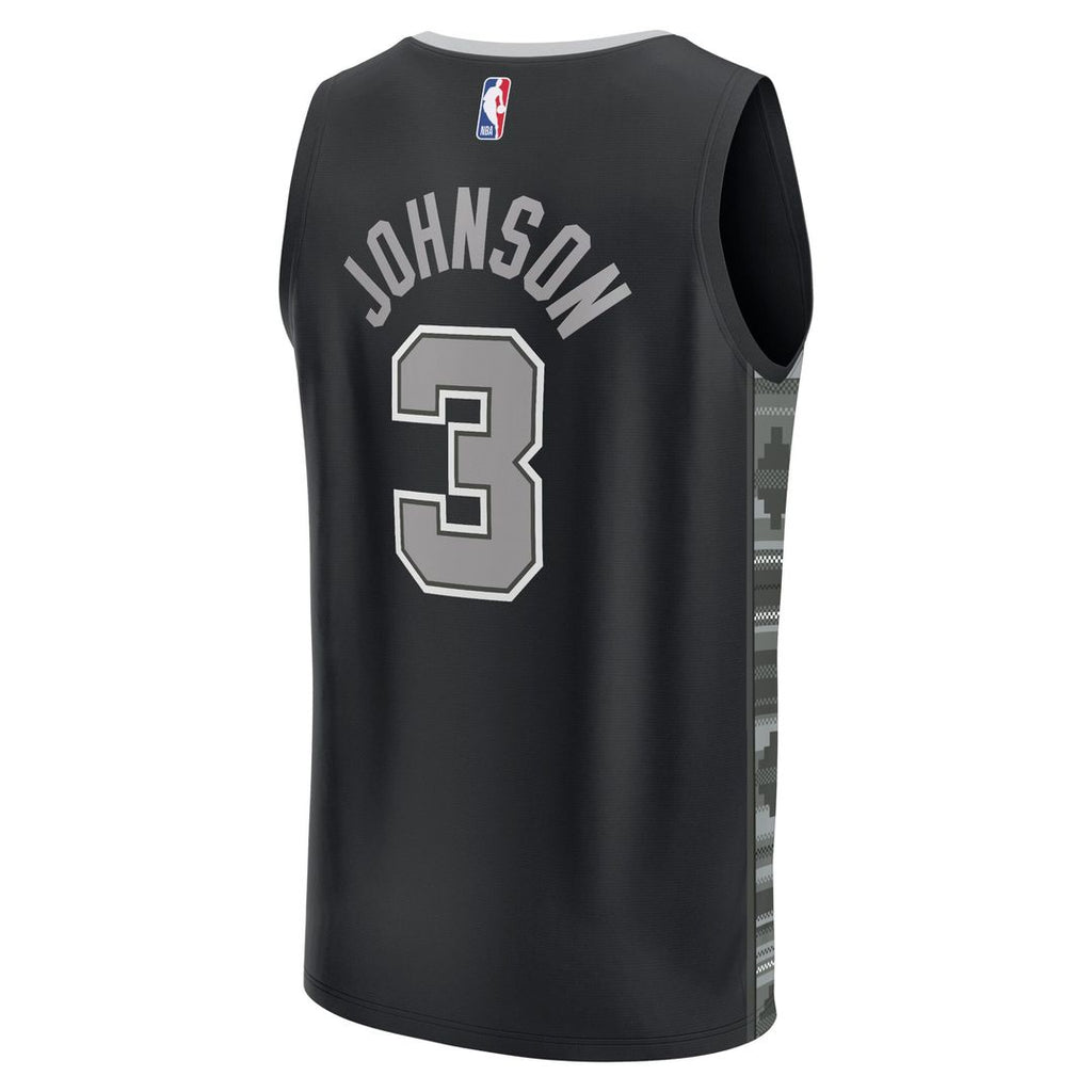 San Antonio Spurs Keldon Johnson Fanatics Fast Break Replica Player Jersey - Statement Edition - Black