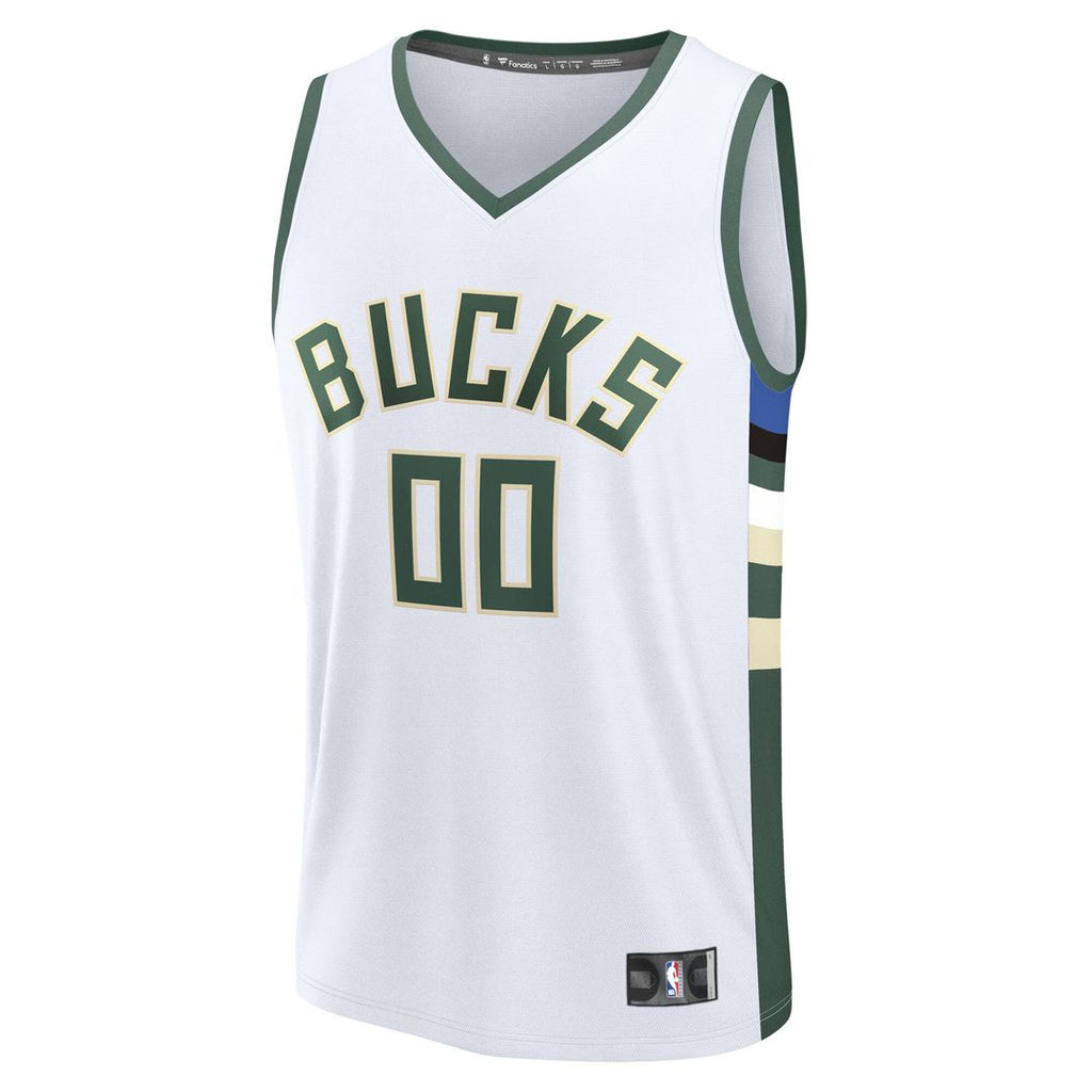 Milwaukee Bucks Fanatics Youth Fast Break Custom Replica Jersey - Green - Icon Edition