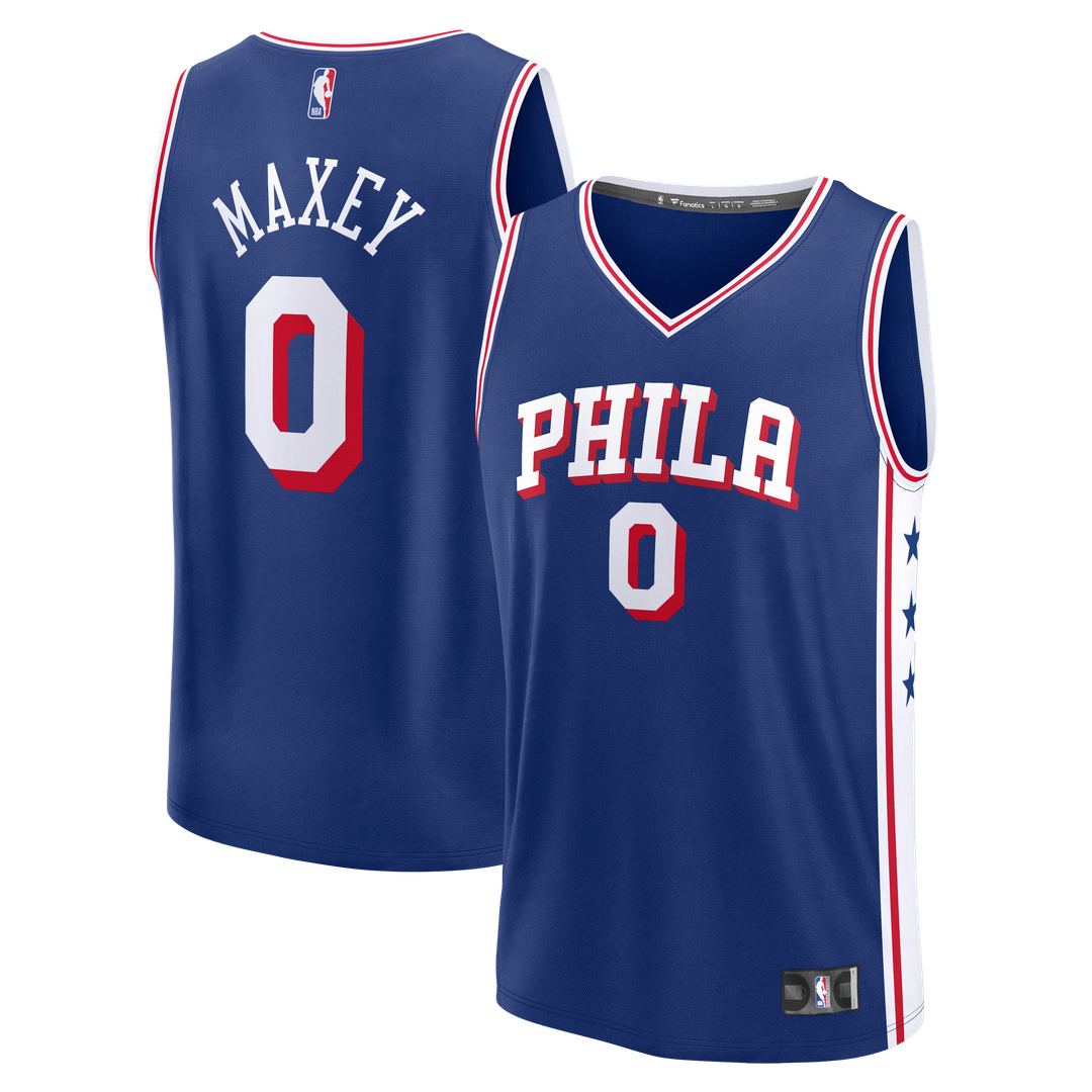 Philadelphia 76ers Tyrese Maxey Fanatics Fast Break Replica Player Jersey - Icon Edition - Royal