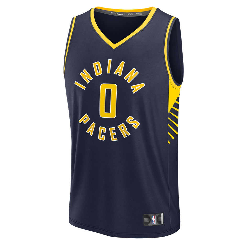 Indiana Pacers Tyrese Haliburton Fanatics Fast Break Replica Jersey - Navy - Icon Edition