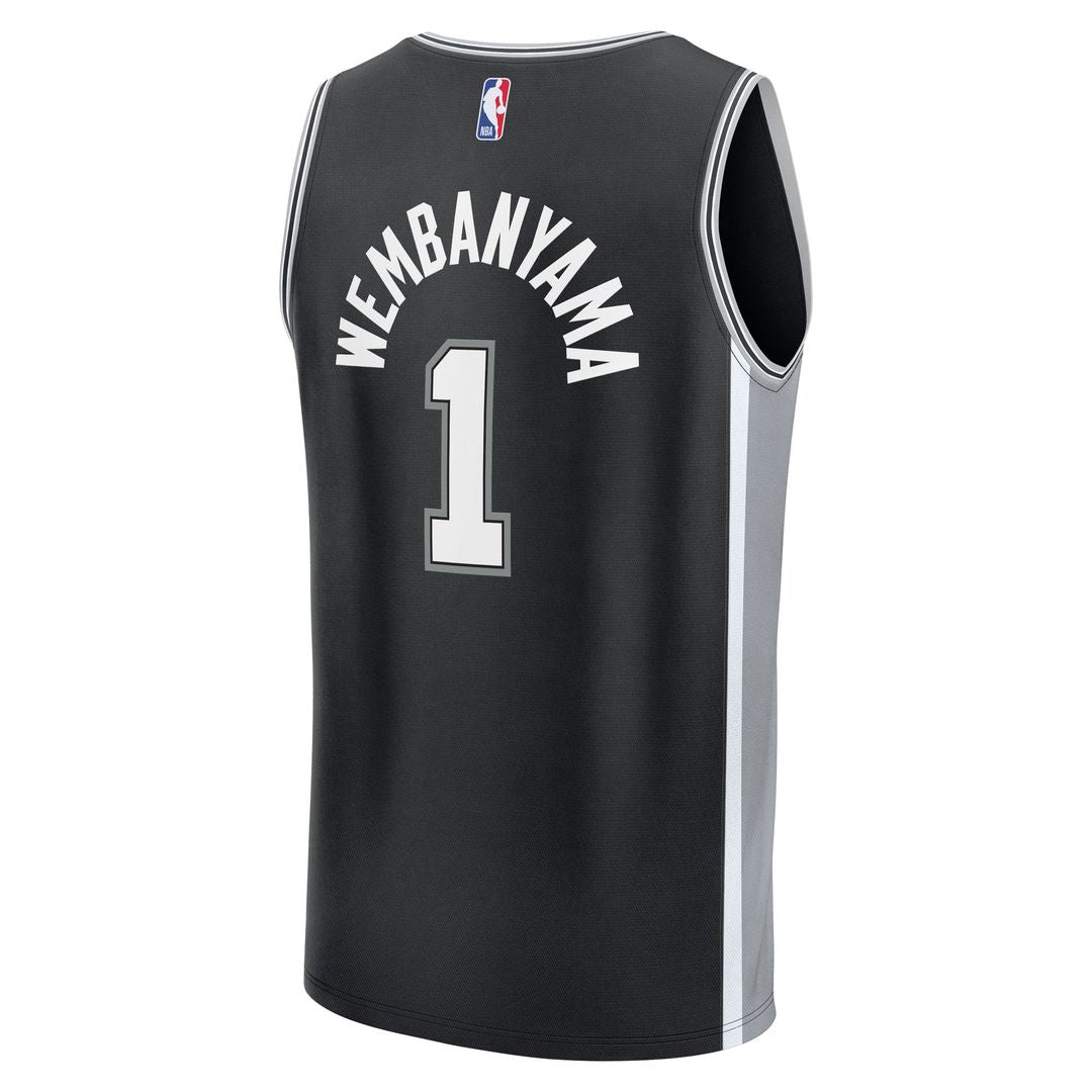 San Antonio Spurs Victor Wembanyama Fanatics Fast Break Replica Player Jersey - Icon Edition - Black