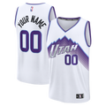 Utah Jazz Fanatics Fast Break Replica Custom Jersey - White - Association Edition