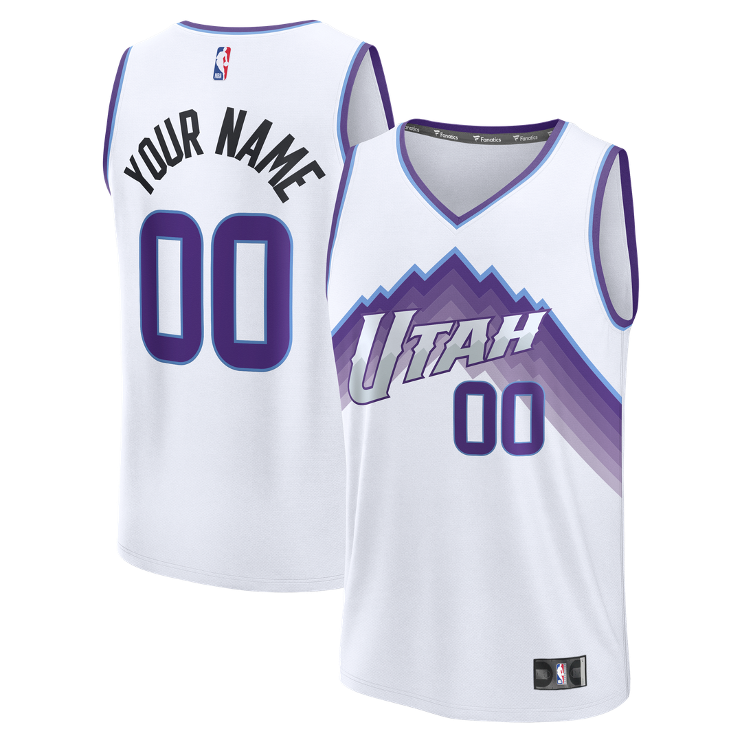 Utah Jazz Fanatics Fast Break Replica Custom Jersey - Purple - Icon Edition