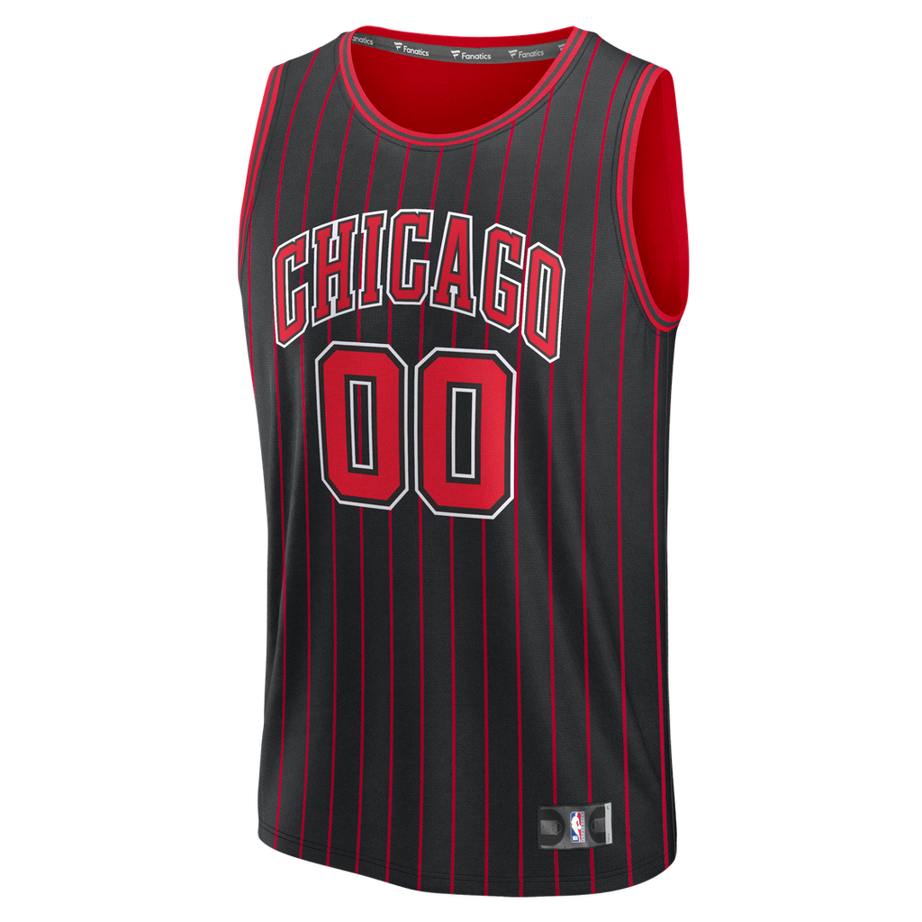 Chicago Bulls Fanatics Youth Fast Break Custom Jersey - Statement Edition - Black