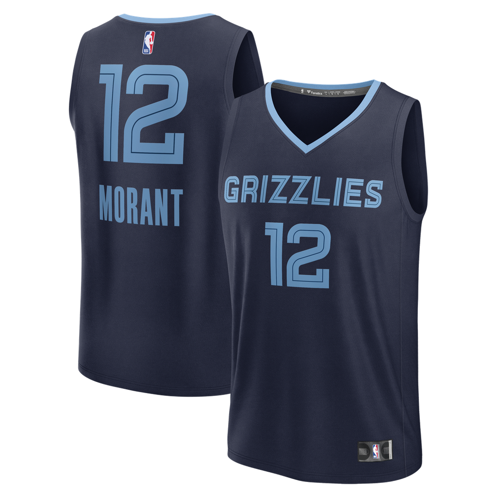 Memphis Grizzlies Ja Morant Fanatics Fast Break Replica Player Jersey - Icon Edition - Navy