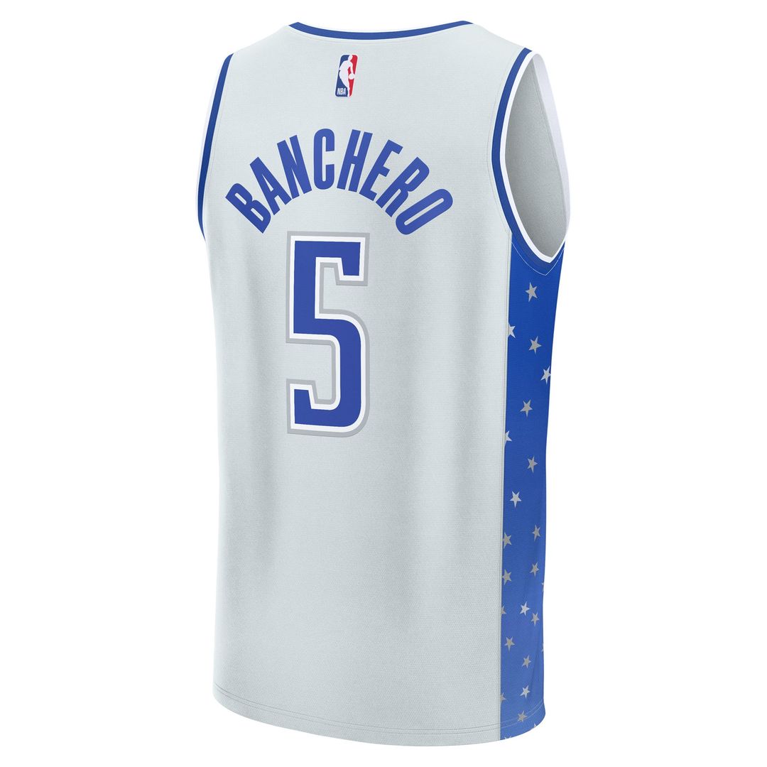 Orlando Magic Paolo Banchero Fanatics 2025/26 City Edition Fast Break Jersey - Silver