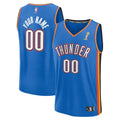 Oklahoma City Thunder Fanatics Youth Blue 2025 NBA Finals Champions Fast Break Replica Custom Jersey - Icon Edition