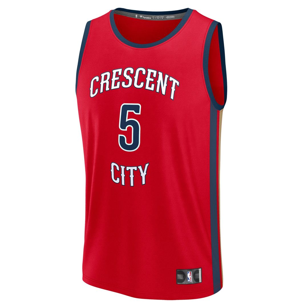 New Orleans Pelicans Dejounte Murray Fanatics Fast Break Replica Player Jersey - Statement Edition - Red