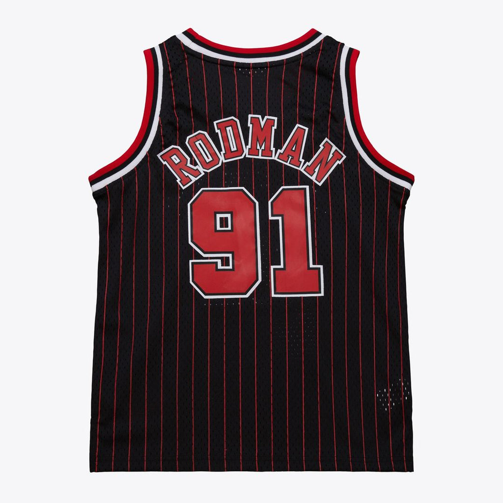 Chicago Bulls Dennis Rodman Youth 1995/96 Swingman Jersey - Black