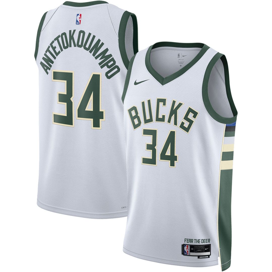 Milwaukee Bucks Giannis Antetokounmpo Nike Unisex Swingman Jersey - Icon Edition - Hunter Green