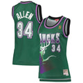 Milwaukee Bucks Ray Allen Mitchell & Ness Women's 1996/97 Hardwood Classics Swingman Jersey - Green