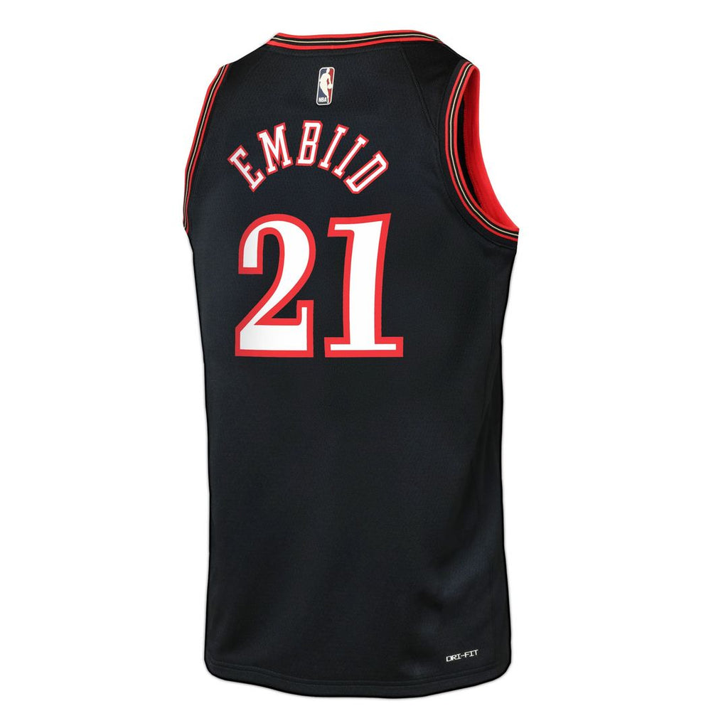 Philadelphia 76ers Joel Embiid Nike Youth Swingman Jersey - Classic Edition - Black