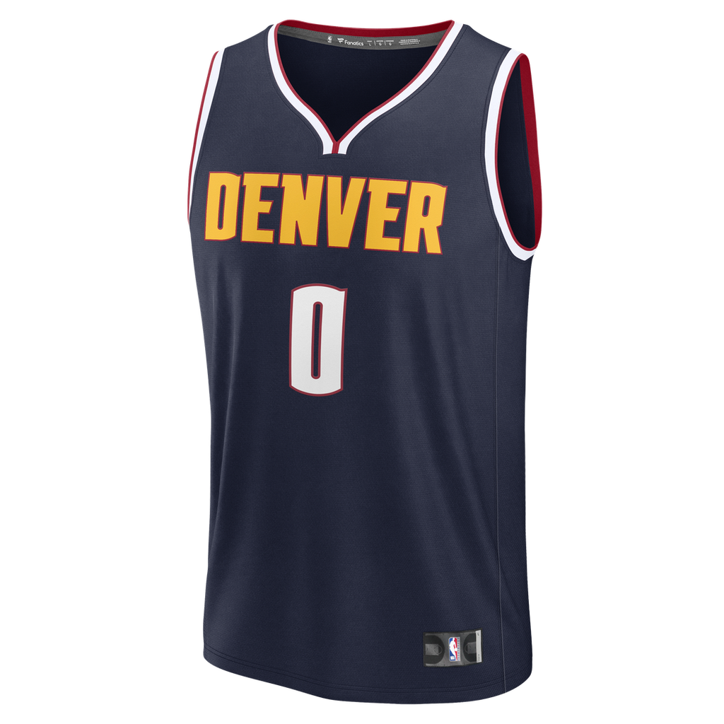 Denver Nuggets Christian Braun Fanatics Fast Break Replica Jersey - Icon Edition - Navy