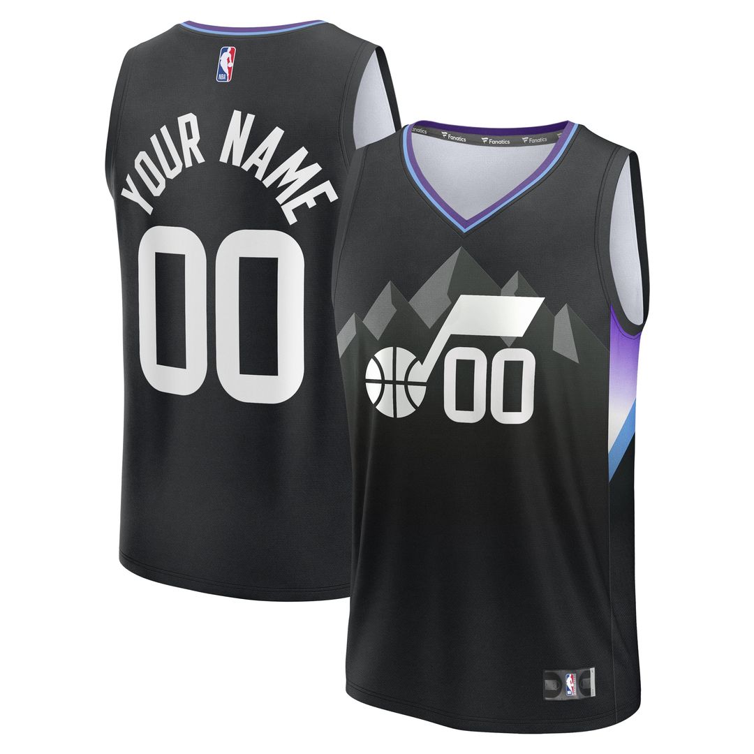 Utah Jazz Fanatics Fast Break Replica Custom Jersey - White - Association Edition