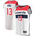 Washington Wizards Jordan Poole Fanatics Youth Fast Break Player Jersey - Association Edition - White
