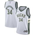 Milwaukee Bucks Giannis Antetokounmpo Nike Youth Swingman Jersey - Association Edition - White