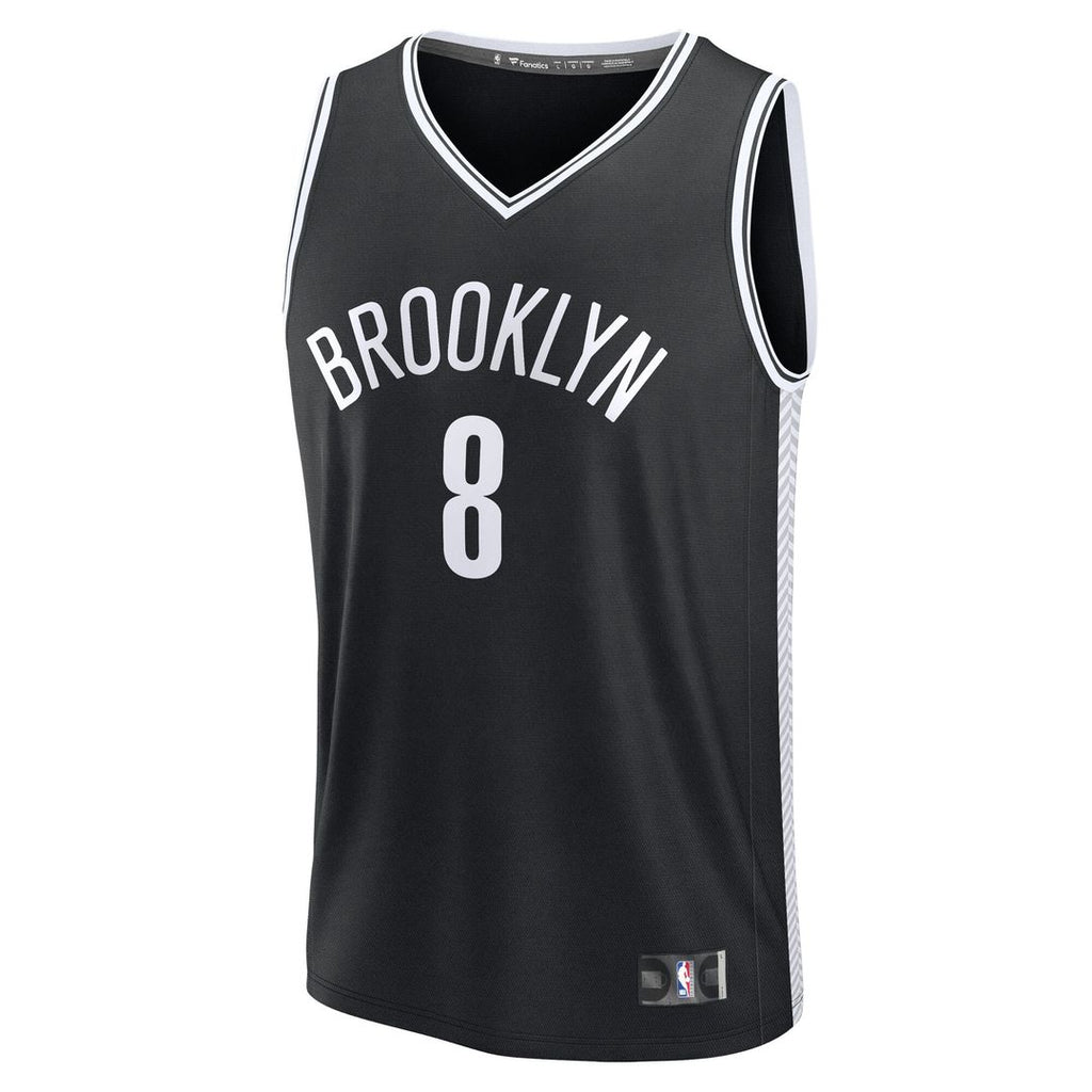 Brooklyn Nets Egor Dëmin Fanatics Fast Break Replica Jersey - Black - Icon Edition