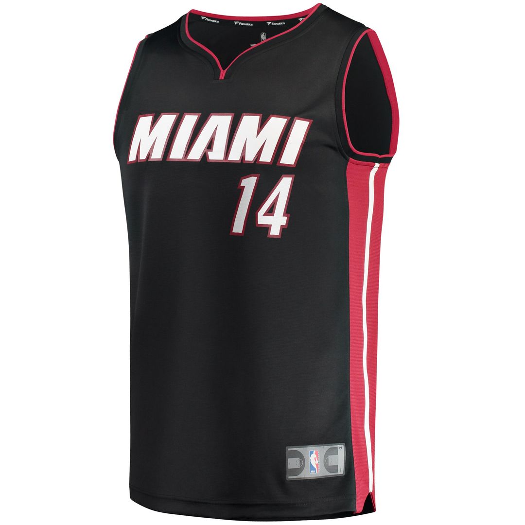Miami Heat Tyler Herro Fanatics Fast Break Replica Jersey Black - Icon Edition