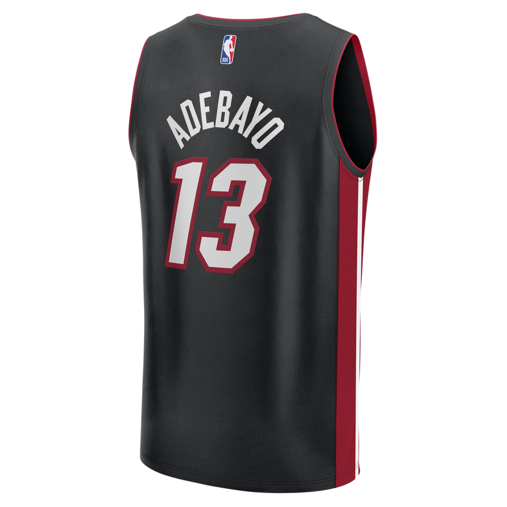 Miami Heat Bam Adebayo Fanatics Fast Break Replica Jersey - Black - Icon Edition