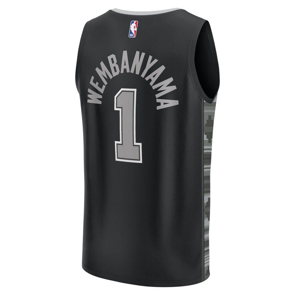 San Antonio Spurs Victor Wembanyama Fanatics Fast Break Player Jersey - Statement Edition - Black