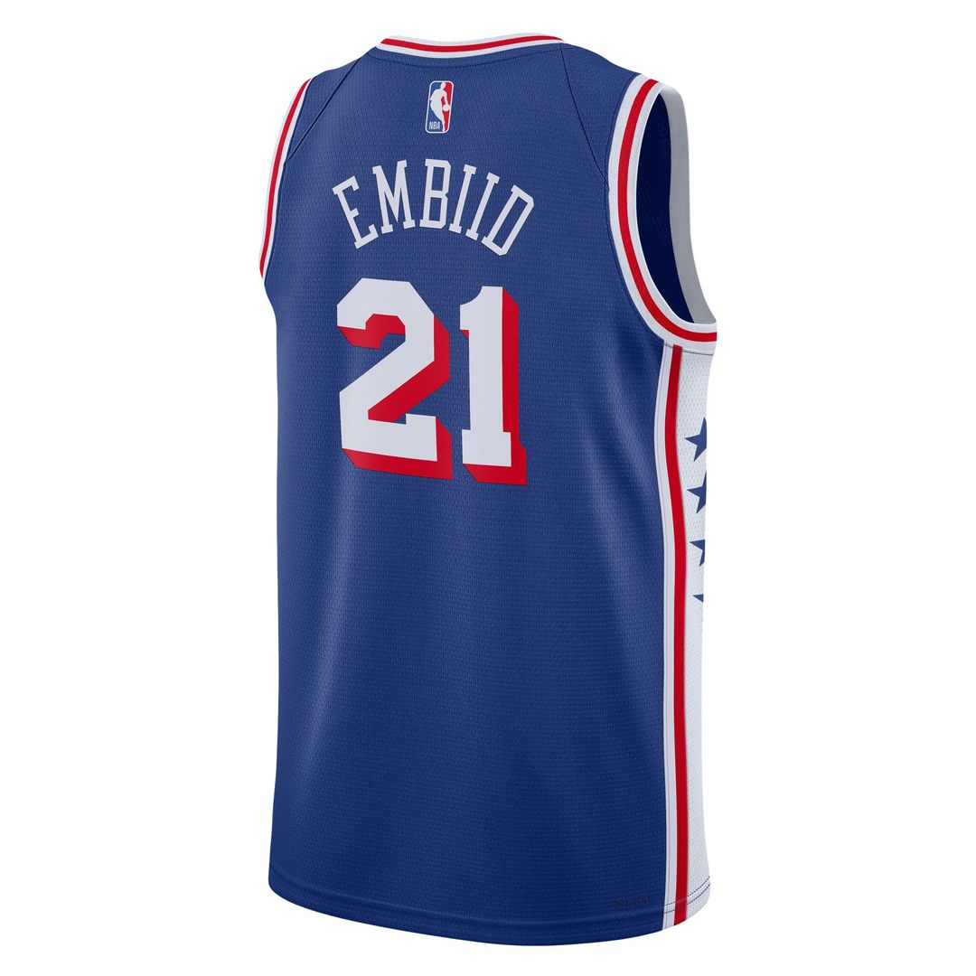 Philadelphia 76ers Joel Embiid Nike Youth Swingman Jersey - Icon Edition - Royal