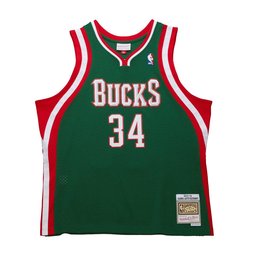 Milwaukee Bucks Giannis Antetokounmpo Mitchell & Ness 2013/14 Hardwood Classics Swingman Jersey - White