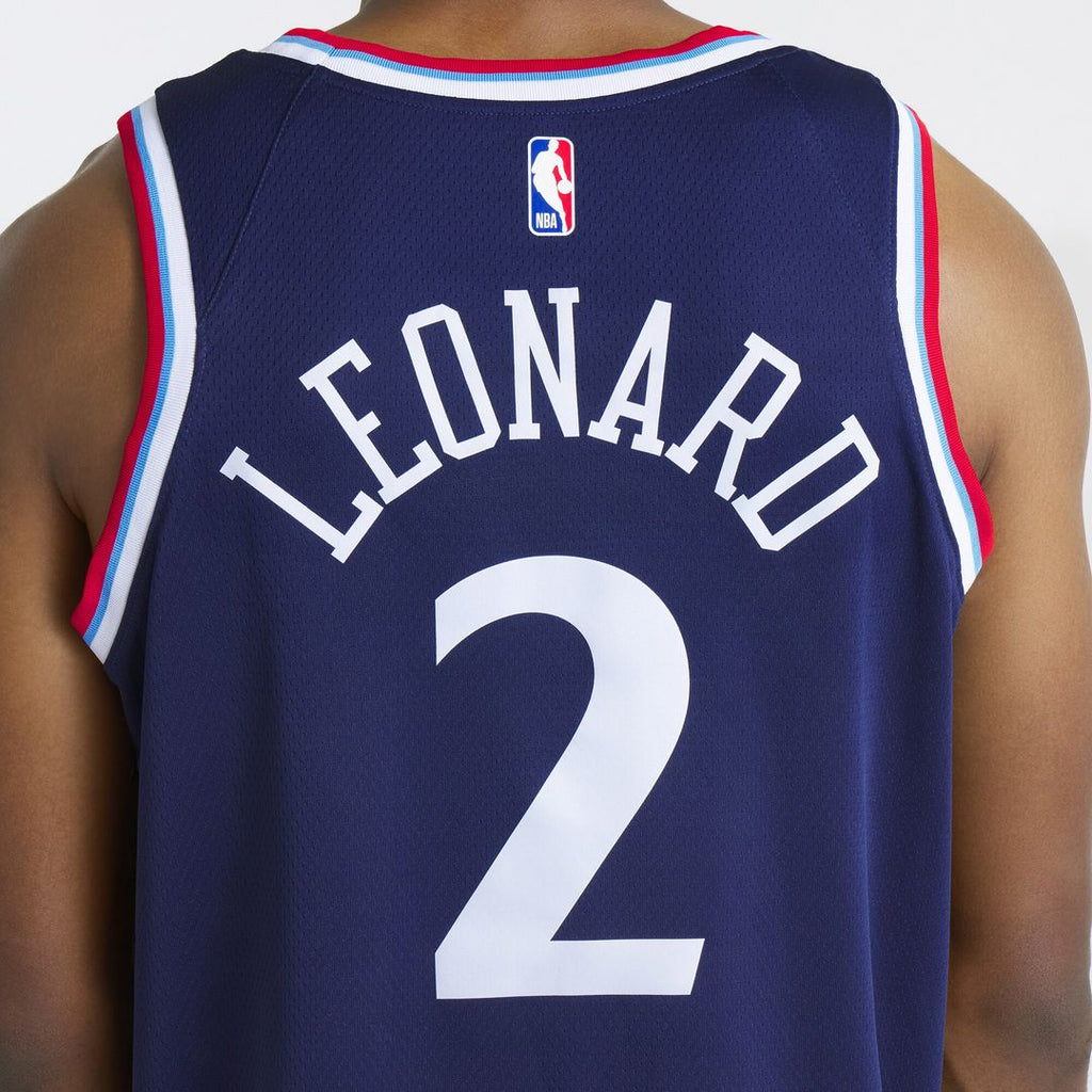 LA Clippers Kawhi Leonard Nike Unisex 2024/25 Swingman Jersey - Navy - Icon Edition
