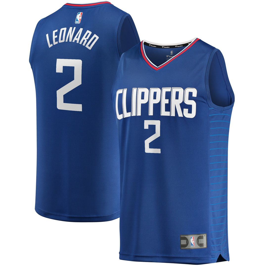 LA Clippers Kawhi Leonard Fanatics Youth Fast Break Player Jersey - Icon Edition - Royal