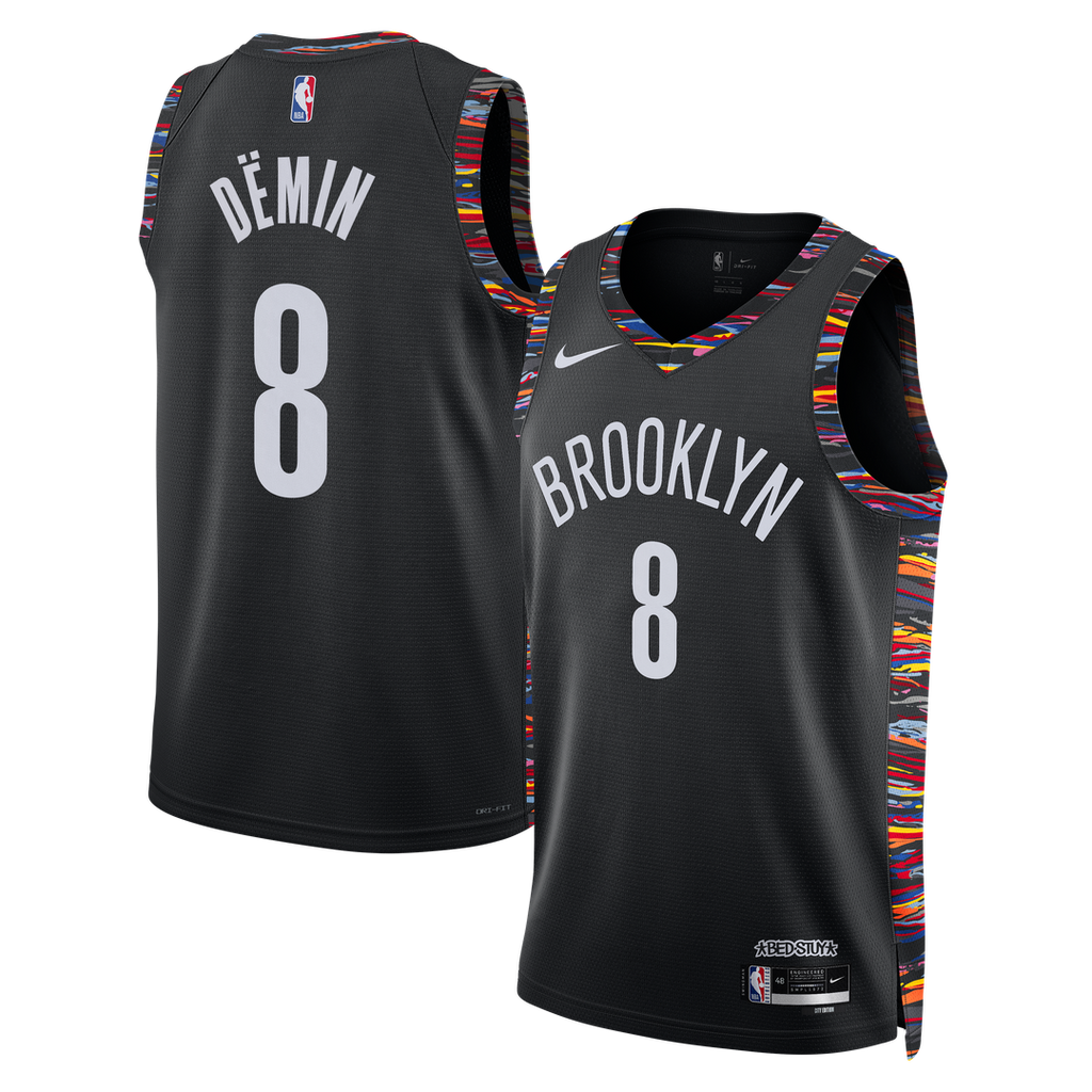 Brooklyn Nets Egor Dëmin Nike Unisex 2025/26 Swingman Jersey - City Edition - Black