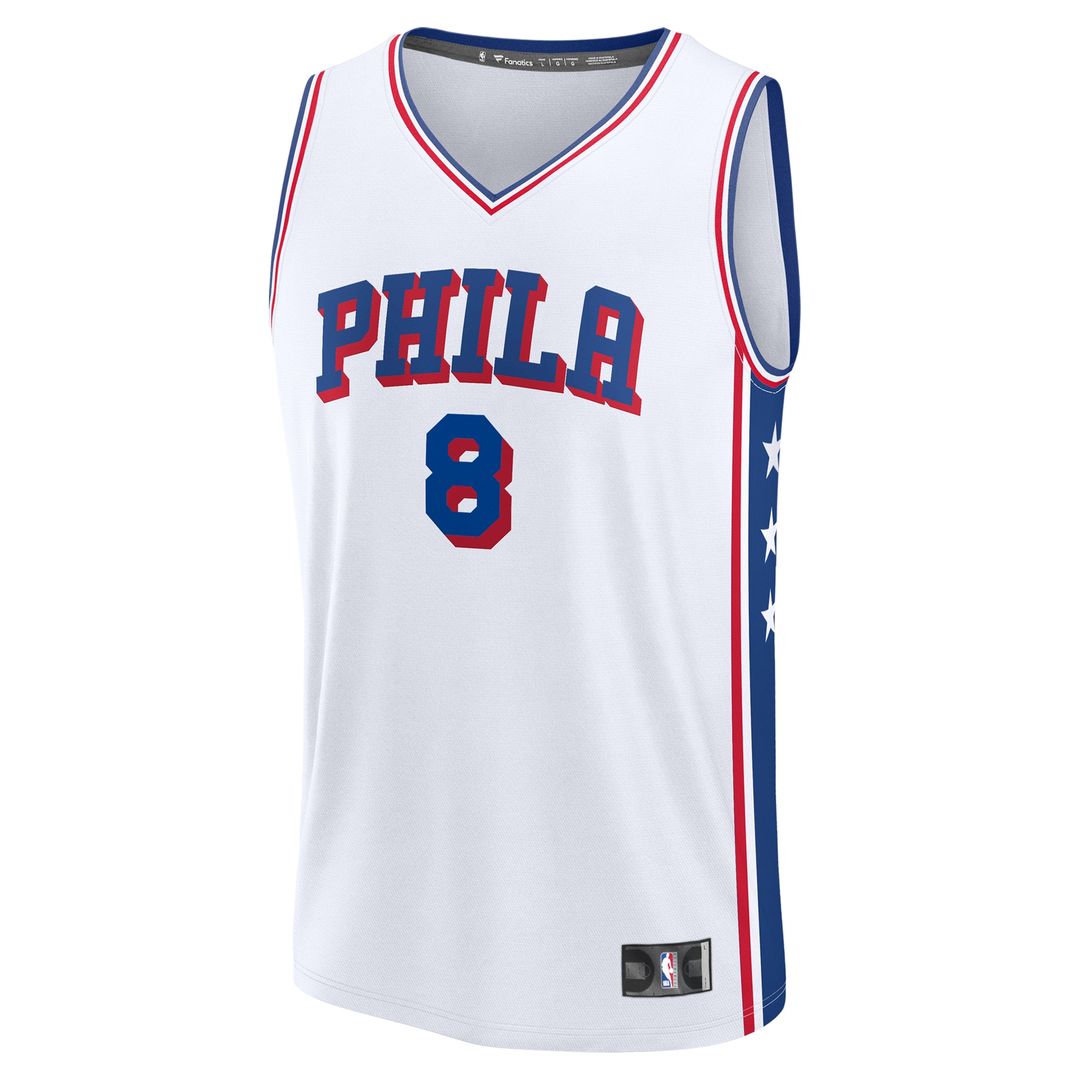 Philadelphia 76ers Paul George Fanatics Fast Break Replica Player Jersey - Association Edition - White