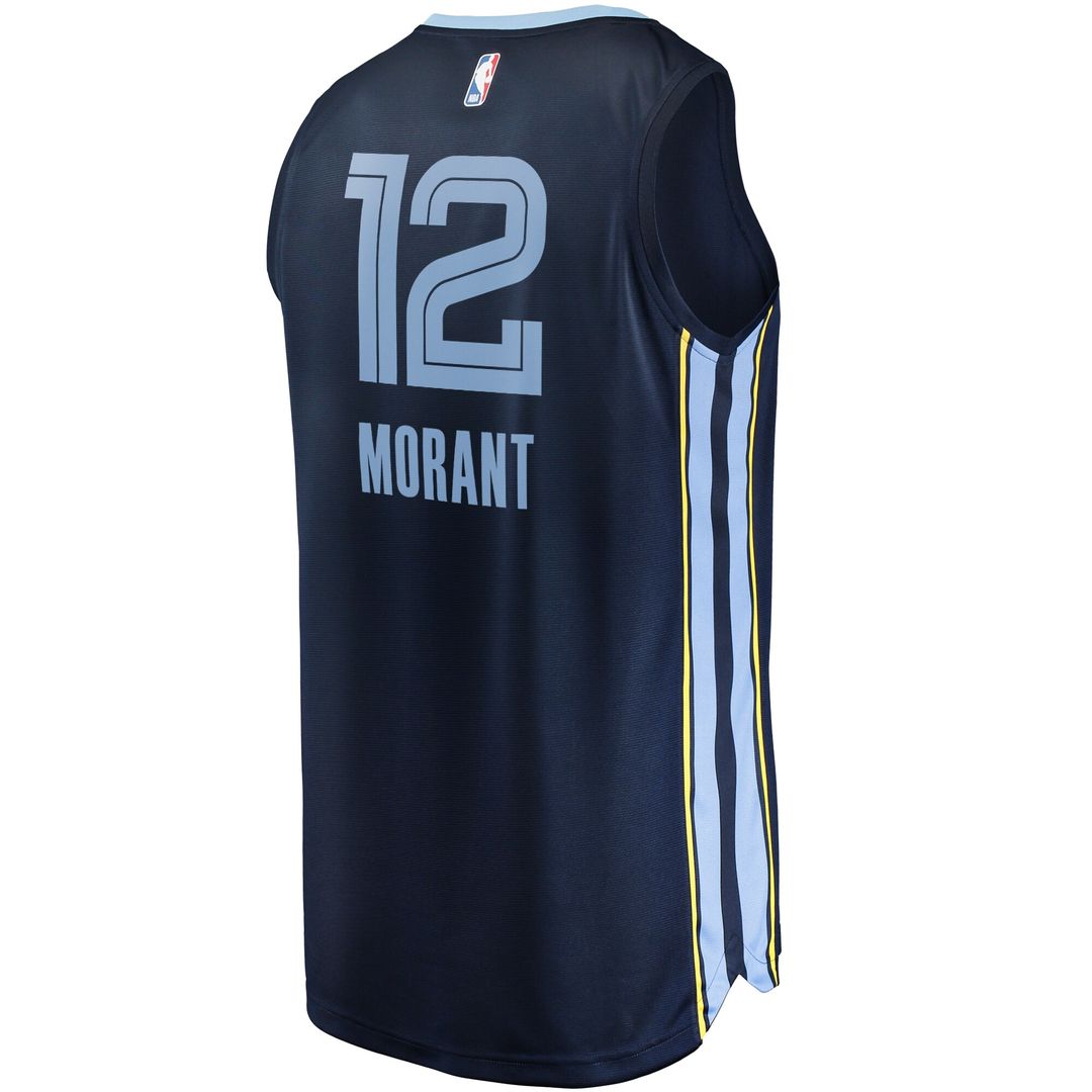Memphis Grizzlies Ja Morant Fanatics Fast Break Replica Jersey Navy - Icon Edition