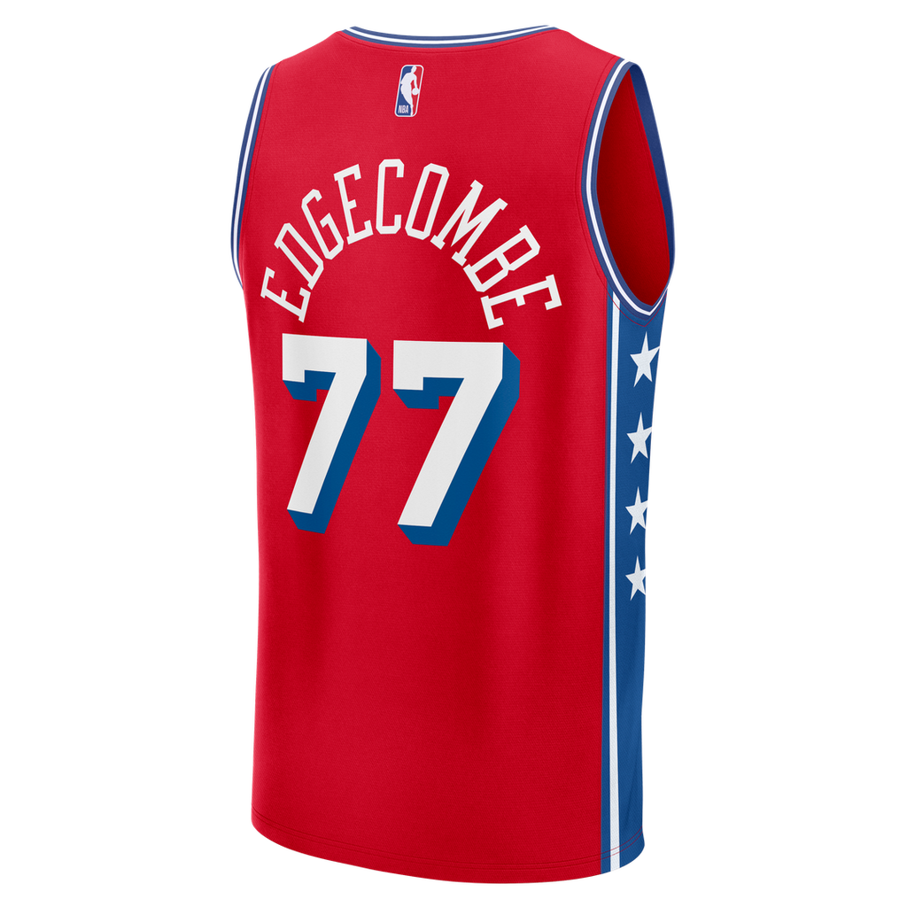 Philadelphia 76ers VJ Edgecombe Fanatics Fast Break Replica Player Jersey - Statement Edition - Red