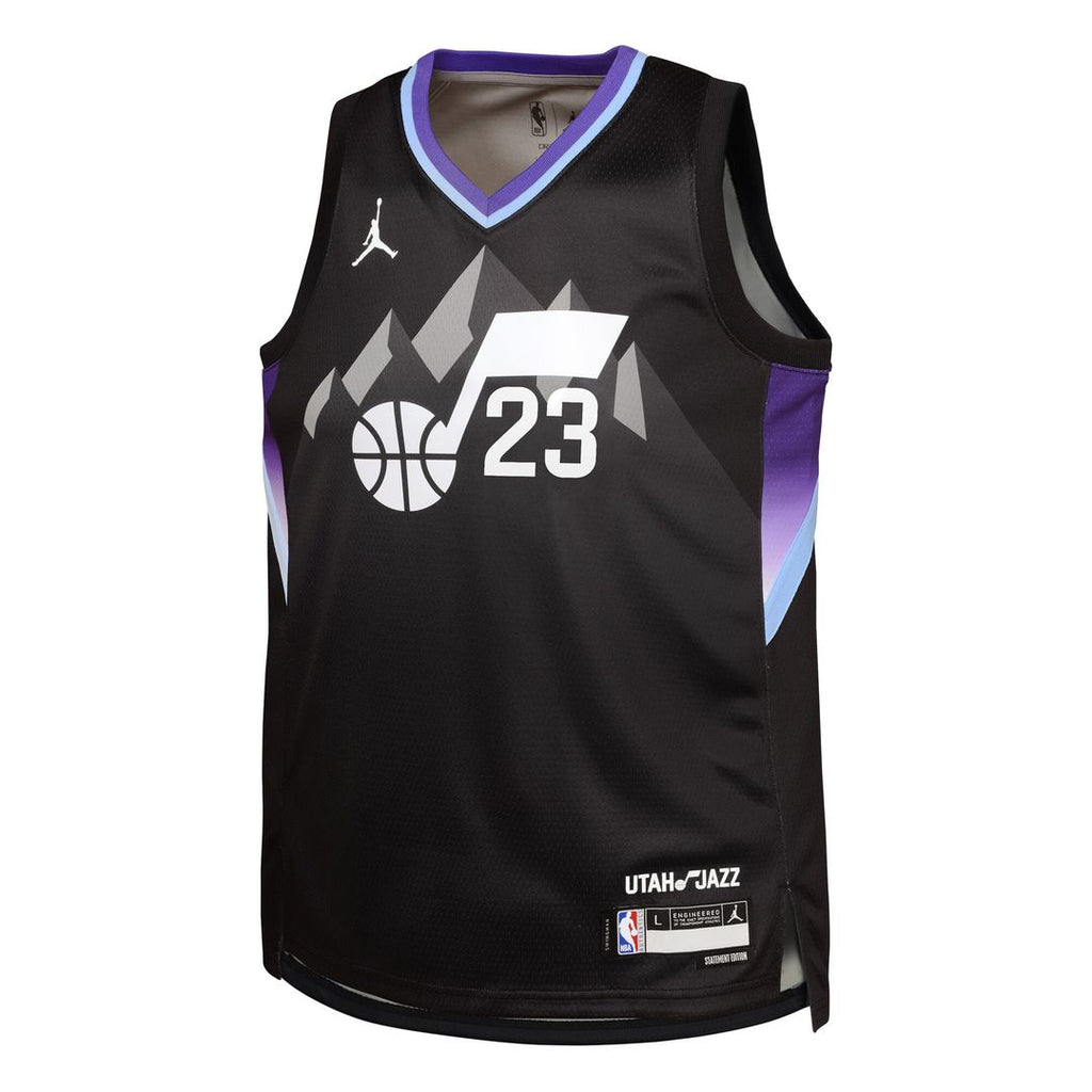 Utah Jazz Lauri Markkanen Jordan Brand Youth Swingman Jersey - Statement Edition - Black