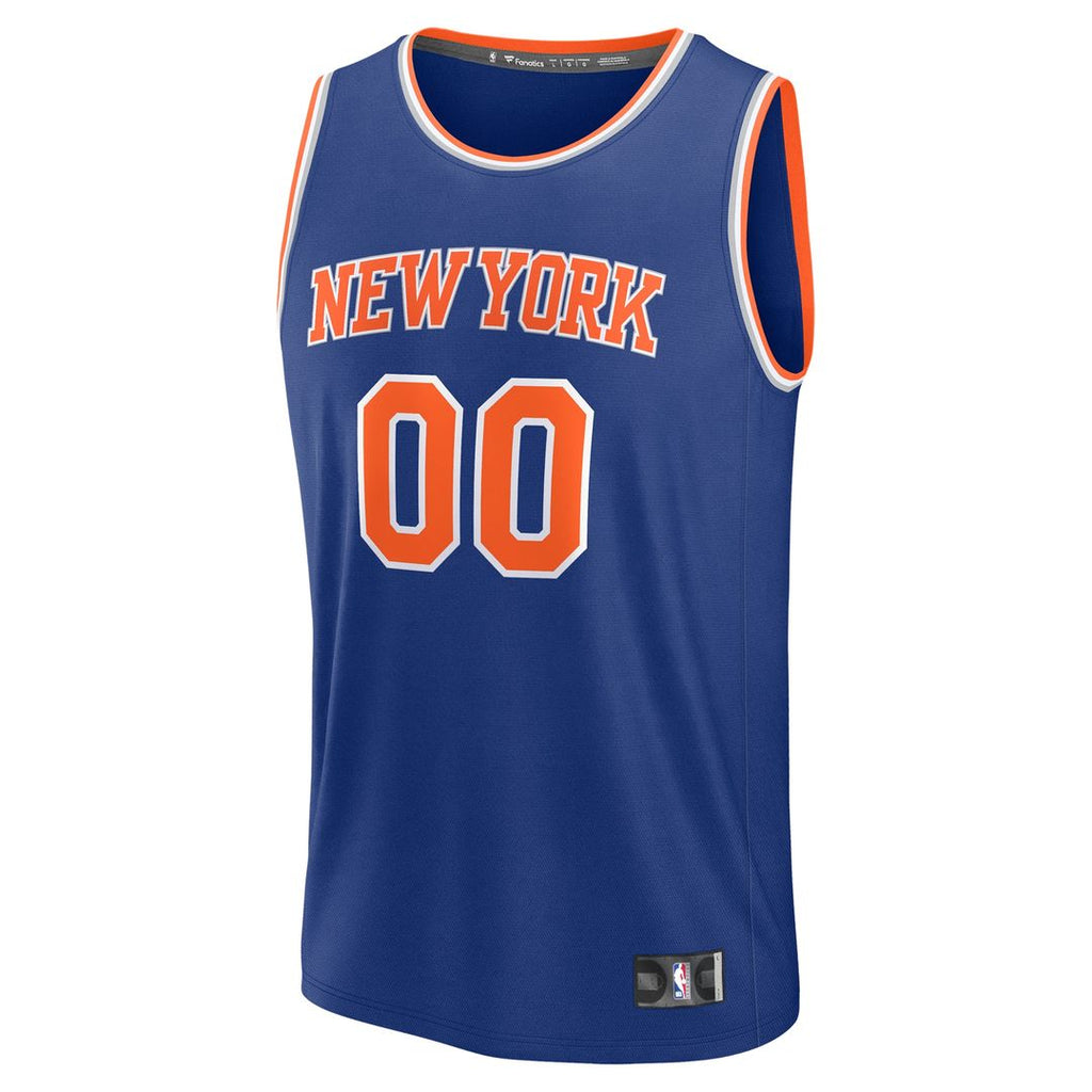 New York Knicks Fanatics Youth Fast Break Custom Replica Jersey - Blue - Icon Edition
