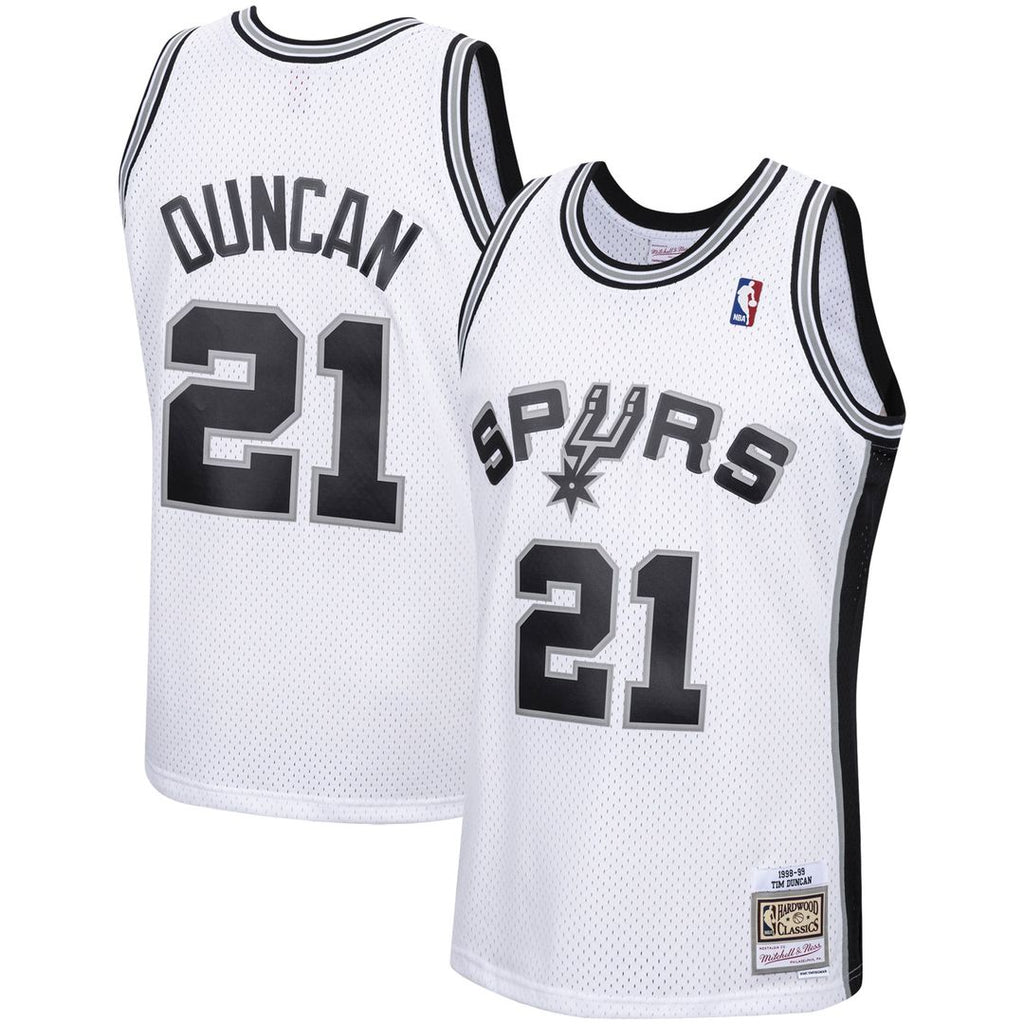 San Antonio Spurs Tim Duncan Mitchell & Ness 1998/99 Hardwood Classics Swingman Jersey - White