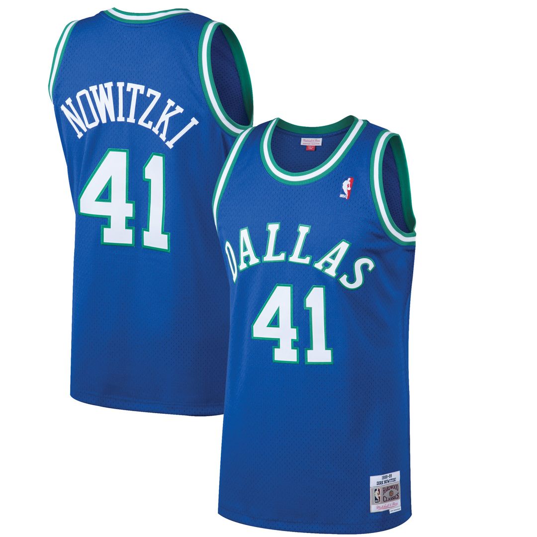 Dallas Mavericks Dirk Nowitzki Mitchell & Ness 1998/99 Hardwood Classics Swingman Jersey - Blue