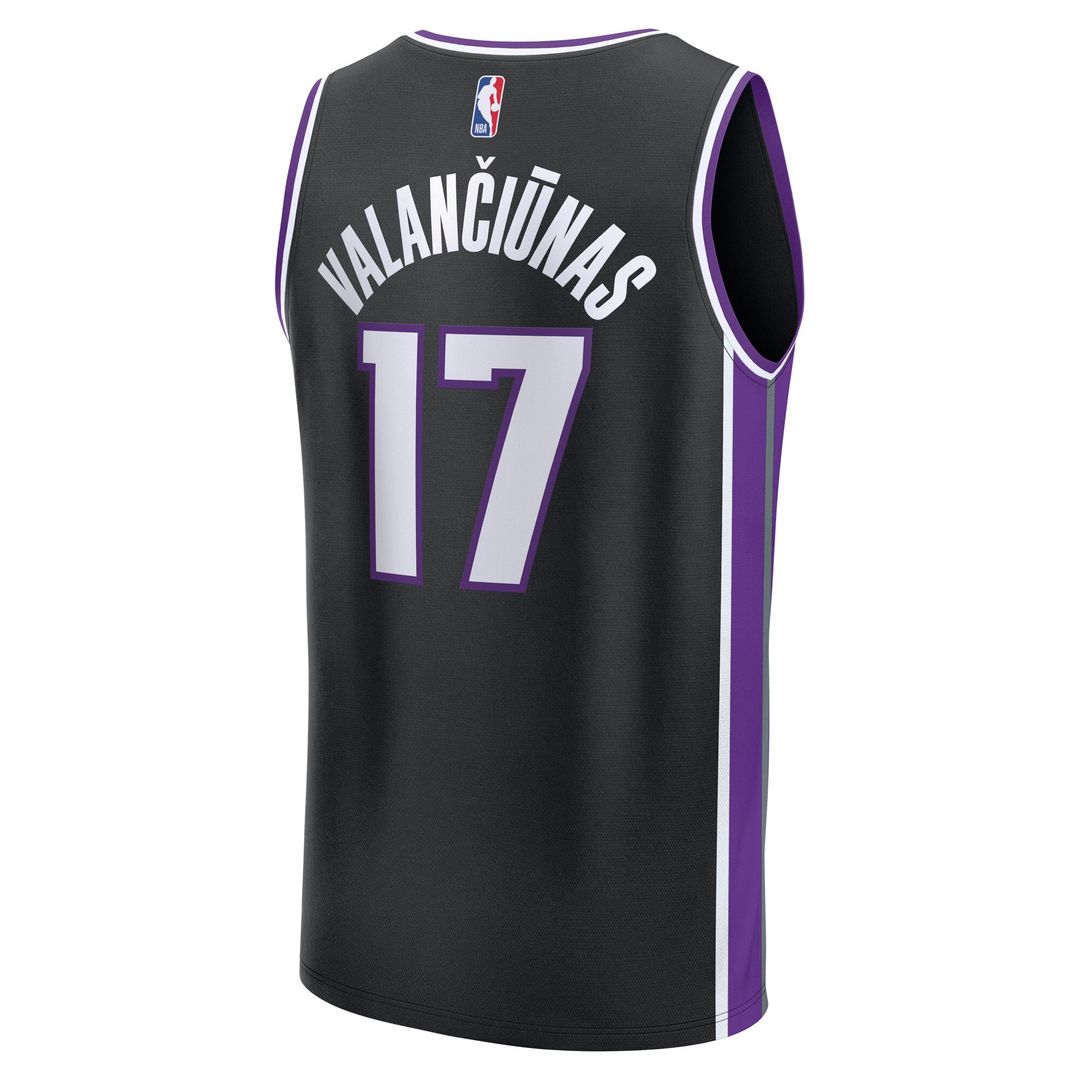 Sacramento Kings Jonas Valančiūnas Fanatics Youth Fast Break Replica Player Jersey - Black - Icon Edition