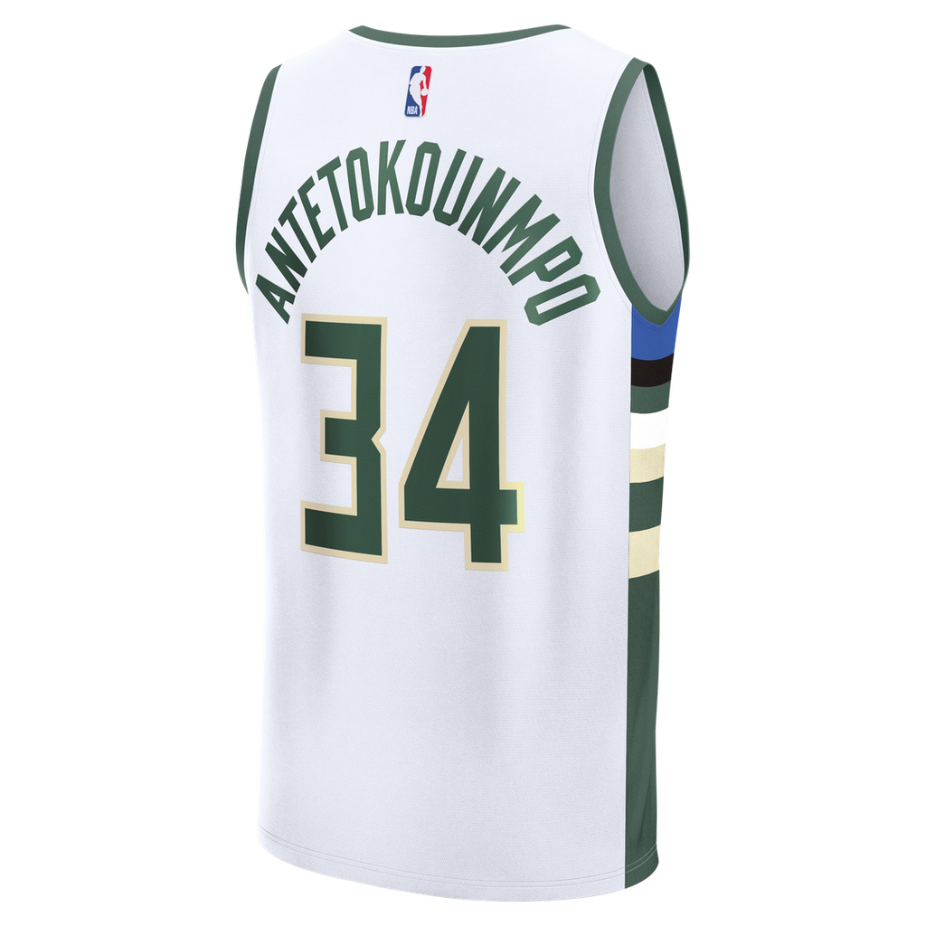 Milwaukee Bucks Giannis Antetokounmpo Fanatics Fast Break Replica Player Jersey - Association Edition - White