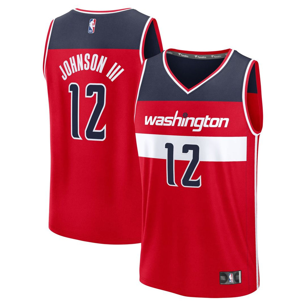 Washington Wizards Tre Johnson III Fanatics Youth 2025 NBA Draft First Round Pick Fast Break Replica Jersey - Icon Edition - Red