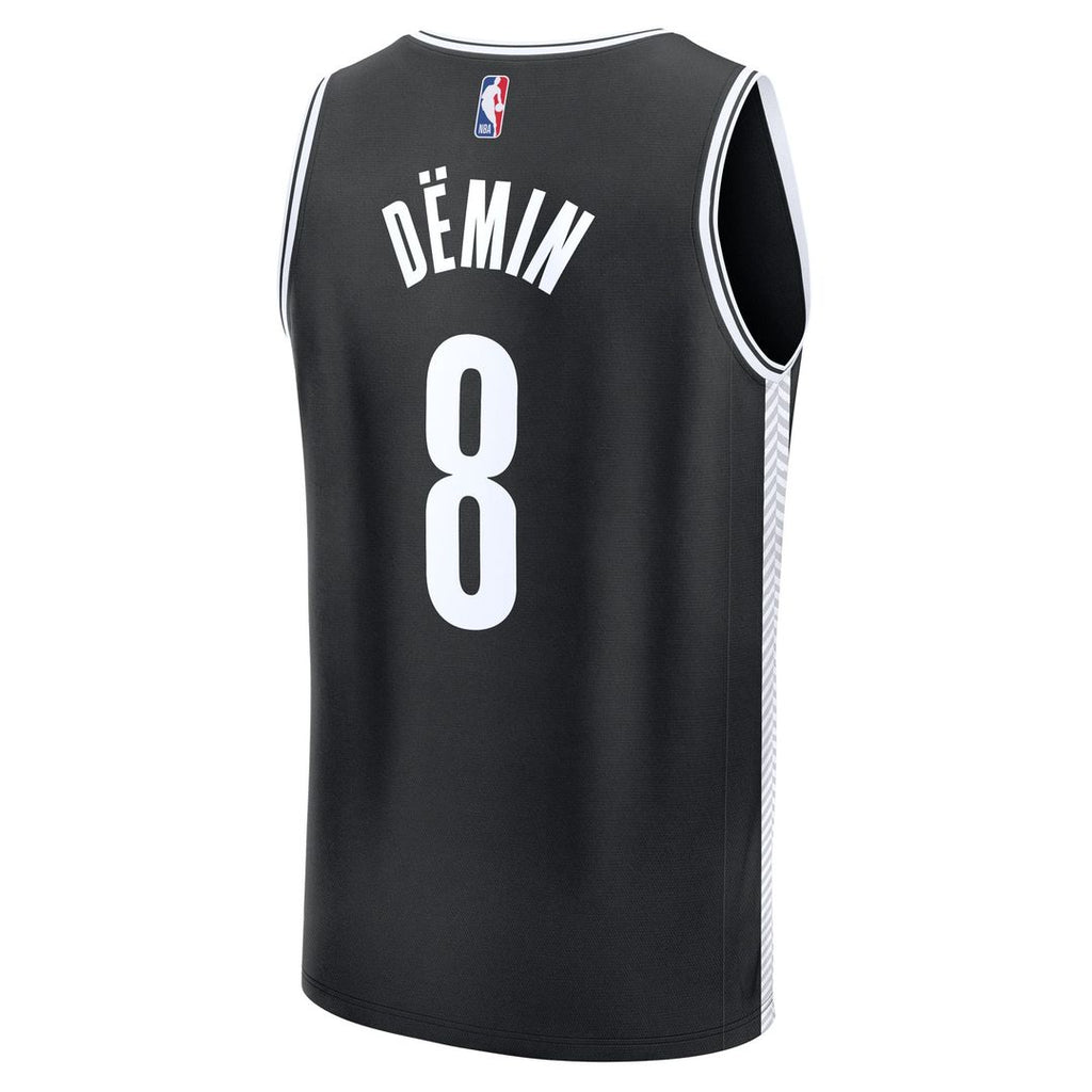 Brooklyn Nets Egor Dëmin Fanatics Fast Break Replica Jersey - Black - Icon Edition